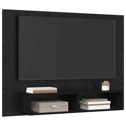 TV-Schrankset 120 x 23,5 x 90 cm Schwarz Eichen-Optik