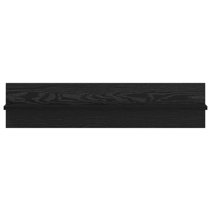 Wandregal 2 stk. Schwarz Eichen-Optik 80 x 11,5 x 18 cm