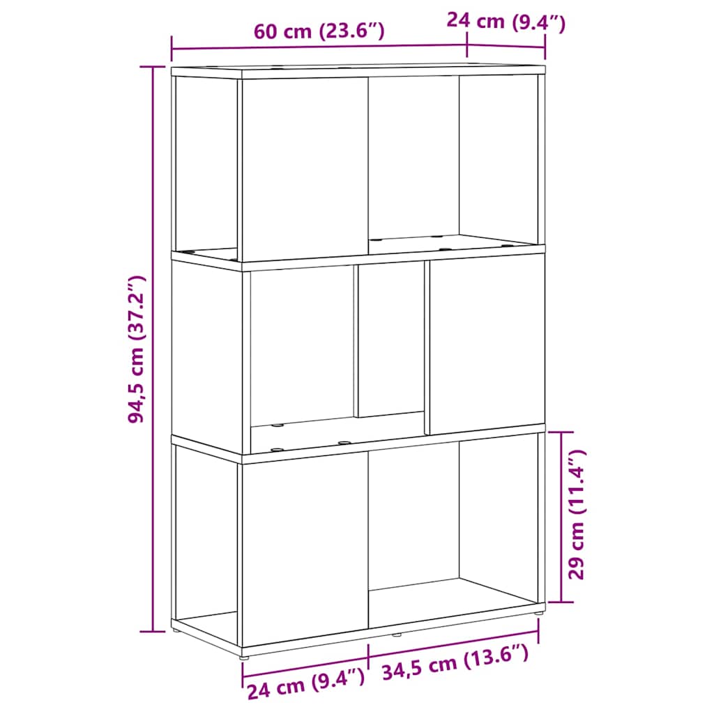 TV-Schrankset 60 x 24 x 94,5 cm Braun Holzwerkstoff