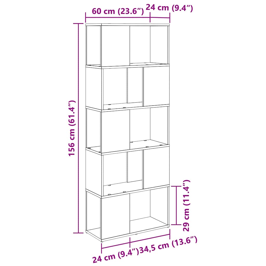 TV-Schrankset 60 x 24 x 156 cm Schwarz Holzwerkstoff