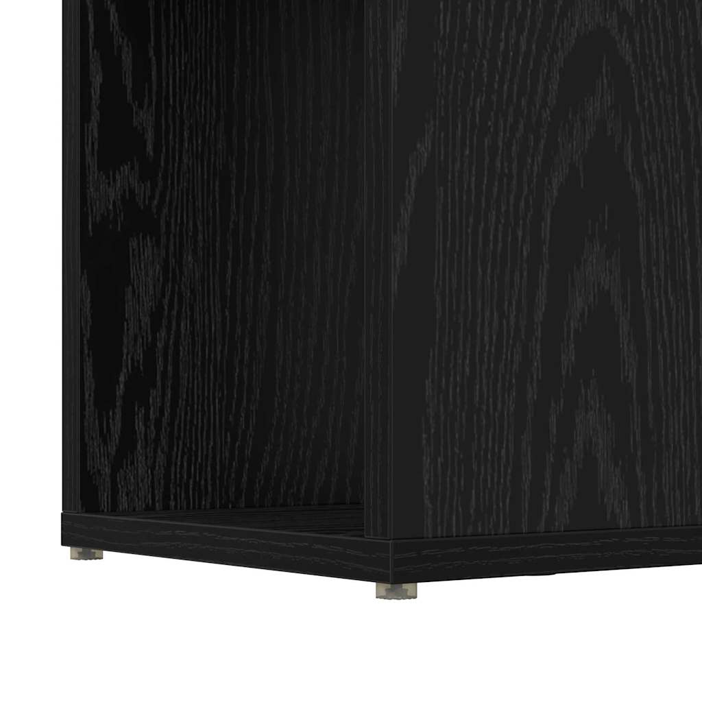 TV-Schrankset 80 x 24 x 156 cm Schwarz Holzwerkstoff