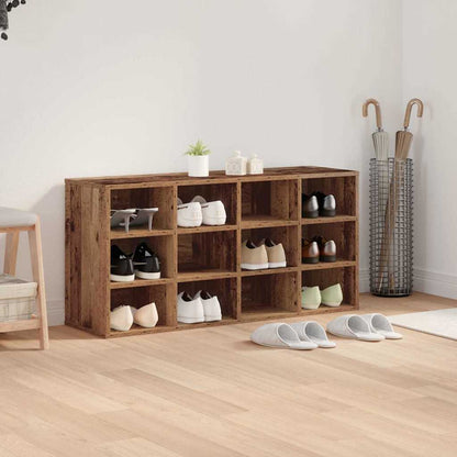Schuhschrank 103 x 30 x 51 cm Holzwerkstoff Altholz