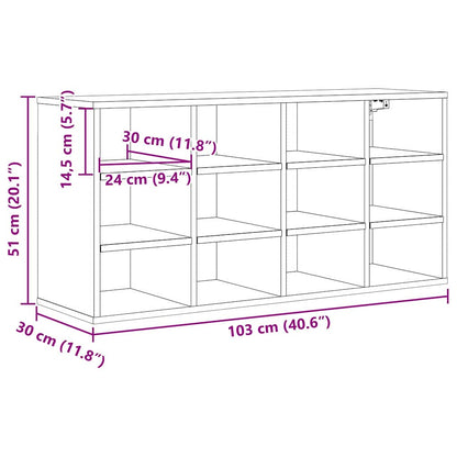 Schuhschrank 103 x 30 x 51 cm Holzwerkstoff