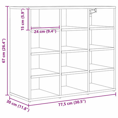 Schuhschrank 77,5 x 30 x 67 cm Holzwerkstoff