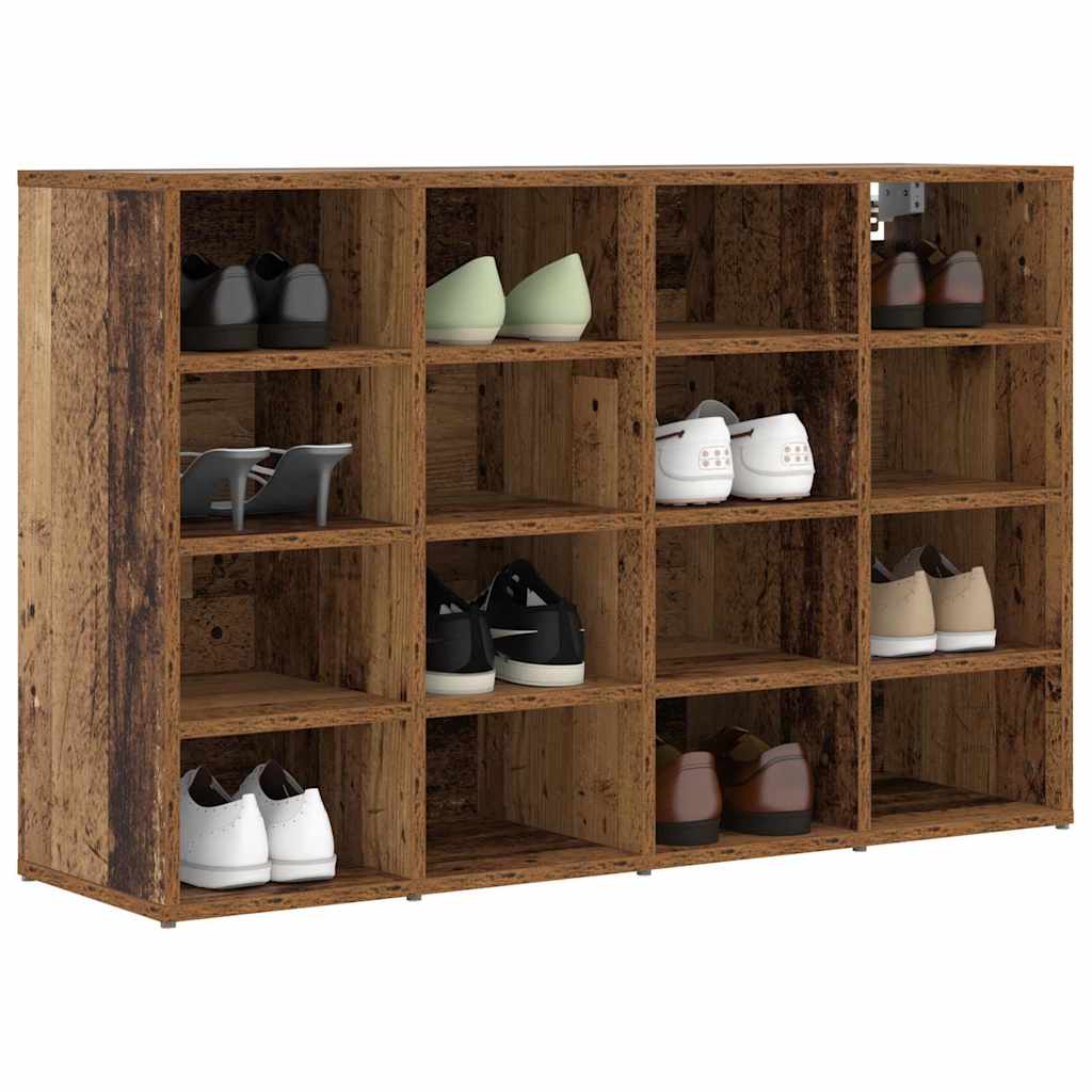 Schuhschrank mit Regal Altholz 103 x 30 x 67 cm Holzwerkstoff