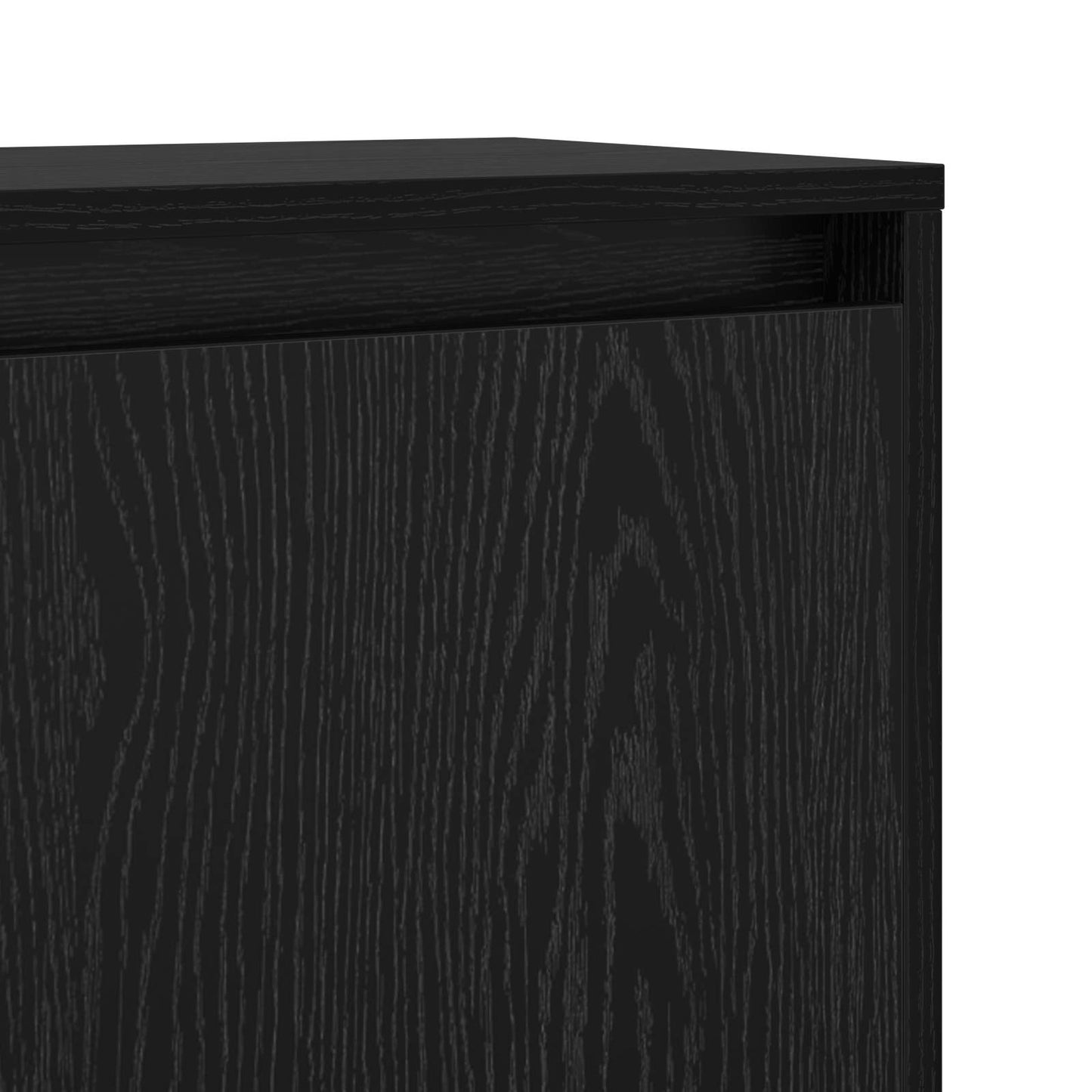 Sideboard Schwarz Eichen-Optik 97 x 29 x 75 cm Holzwerkstoff
