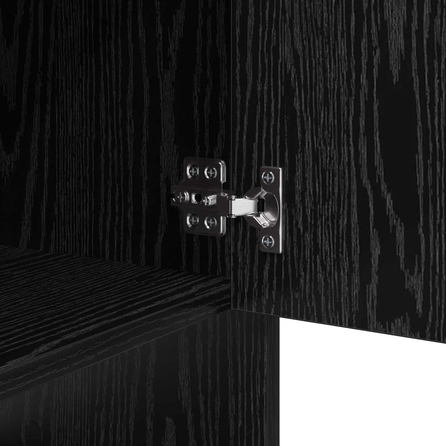 Sideboard Schwarz Eichen-Optik 97 x 29 x 75 cm Holzwerkstoff