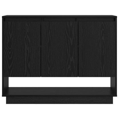 Sideboard Schwarz Eichen-Optik 97 x 29 x 75 cm Holzwerkstoff