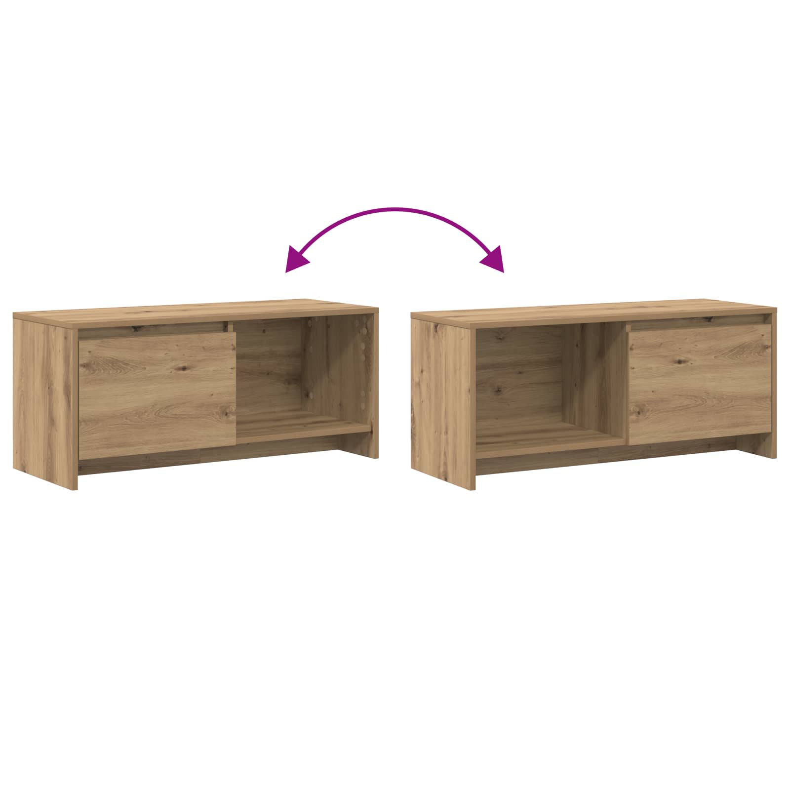 TV-Schrankset 90 x 35 x 40 cm Artisan-Eiche Holzwerkstoff