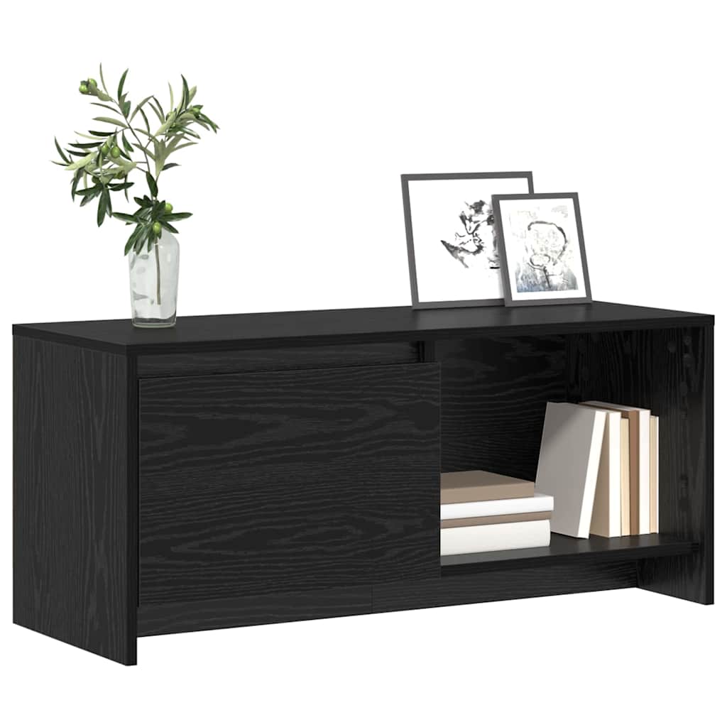 TV-Ständer Schwarz Eichen-Optik 90 x 35 x 40 cm Holzwerkstoff