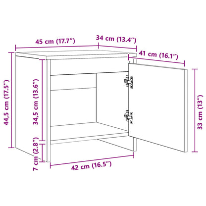 Nachttisch Artisan-Eiche 45 x 34 x 44,5 cm Holzwerkstoff