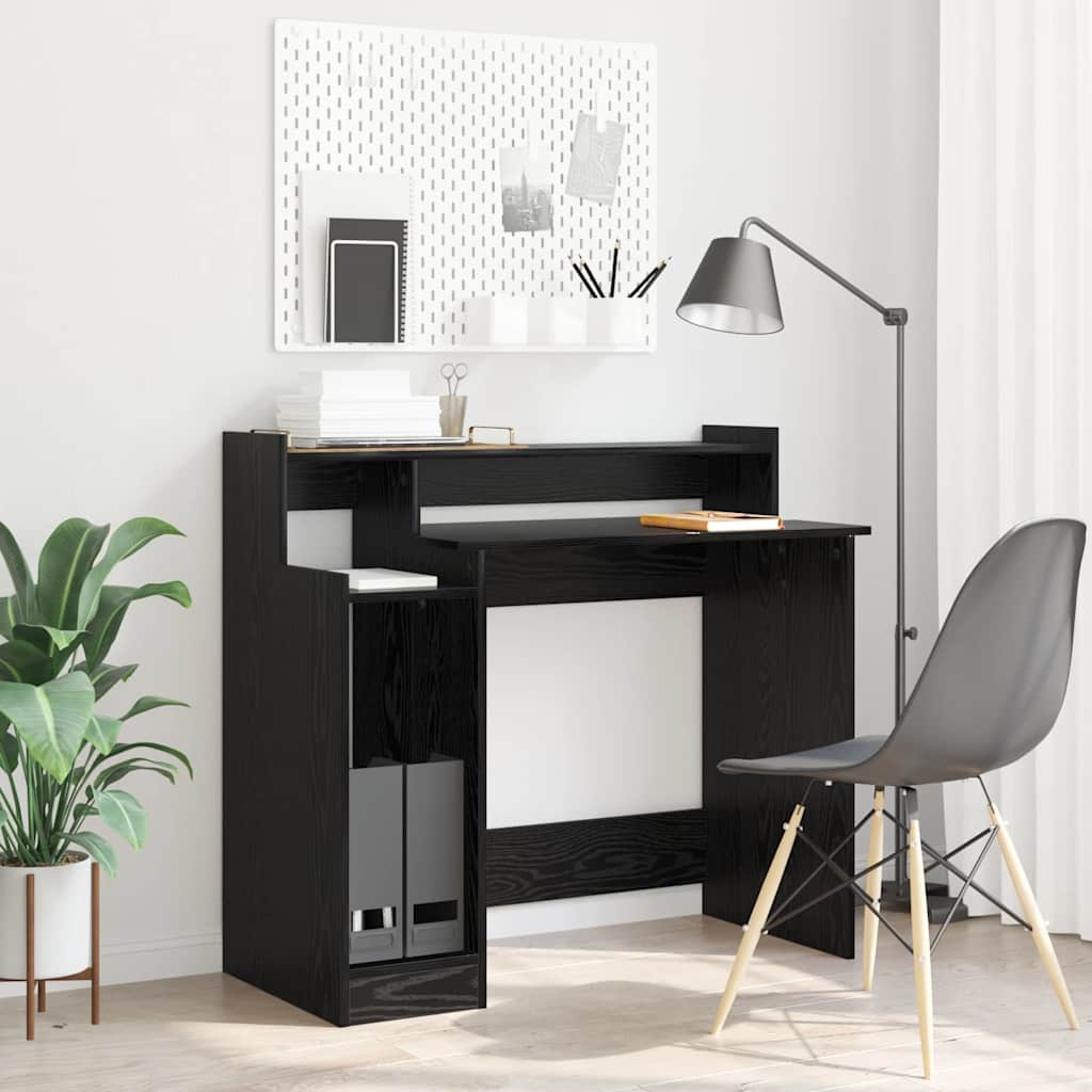 Schreibtisch Schwarz Eichen-Optik 97 x 45 x 90 cm Holzwerkstoff