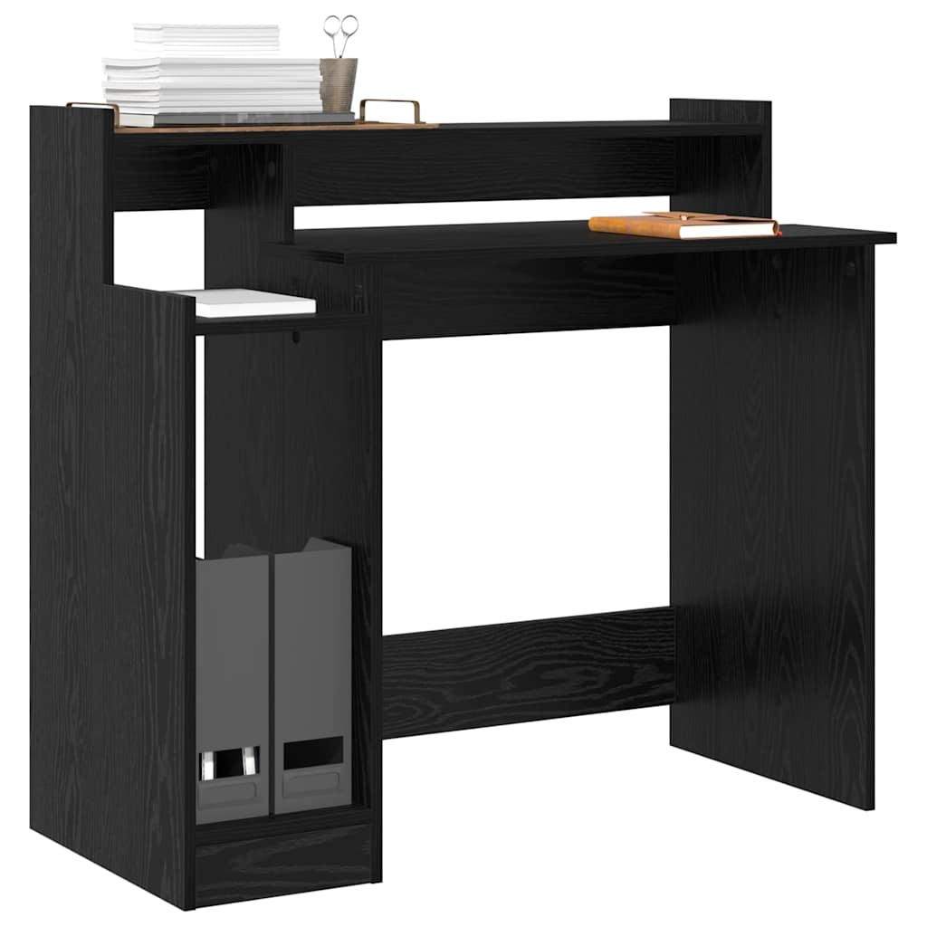 Schreibtisch Schwarz Eichen-Optik 97 x 45 x 90 cm Holzwerkstoff