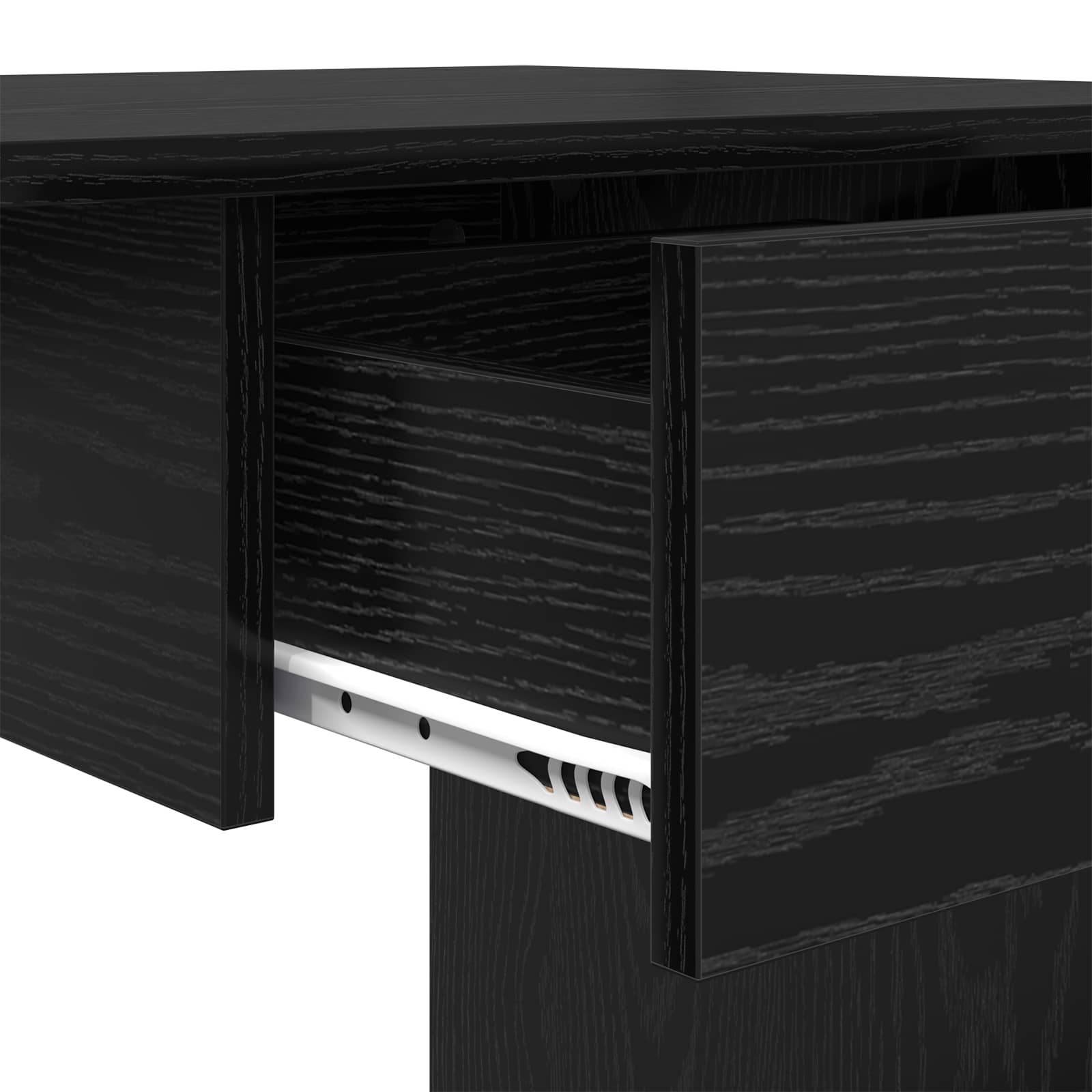 Schreibtisch Schwarz Eichen-Optik 100 x 50 x 76 cm