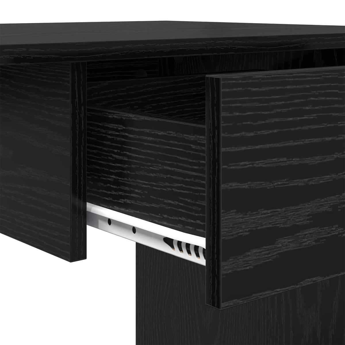 Schreibtisch Schwarz Eichen-Optik 100 x 50 x 76 cm