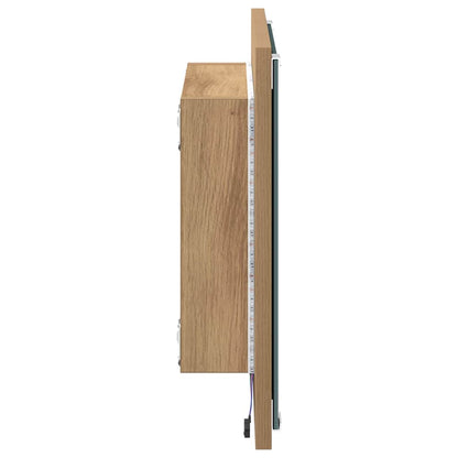 LED-Badezimmerspiegel Artisan-Eiche 40 x 37 x 8.5 cm