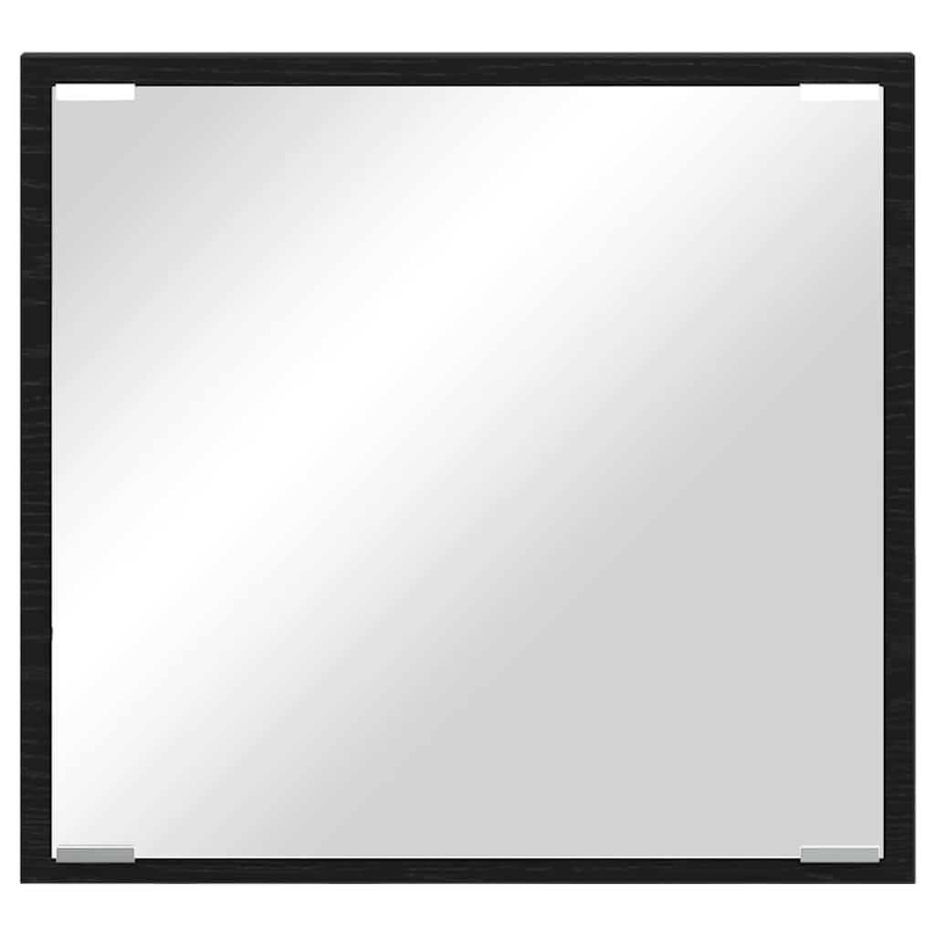 LED-Badezimmerspiegel Schwarz Eichen-Optik 40 x 37 x 8.5 cm