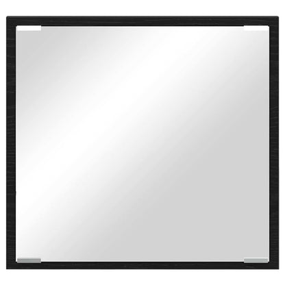 LED-Badezimmerspiegel Schwarz Eichen-Optik 40 x 37 x 8.5 cm