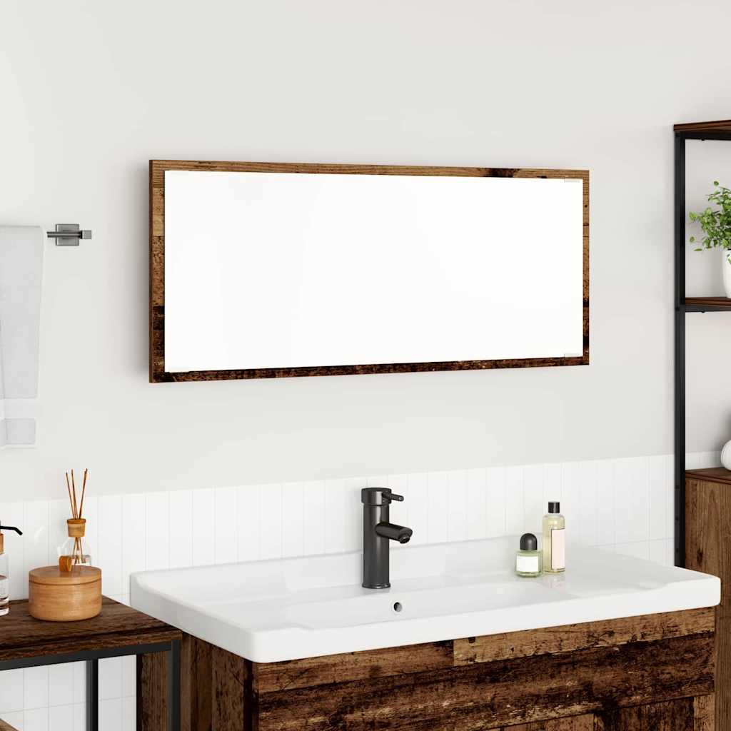 Spiegel Altholz 90 x 8,5 x 37 cm Holzwerkstoff