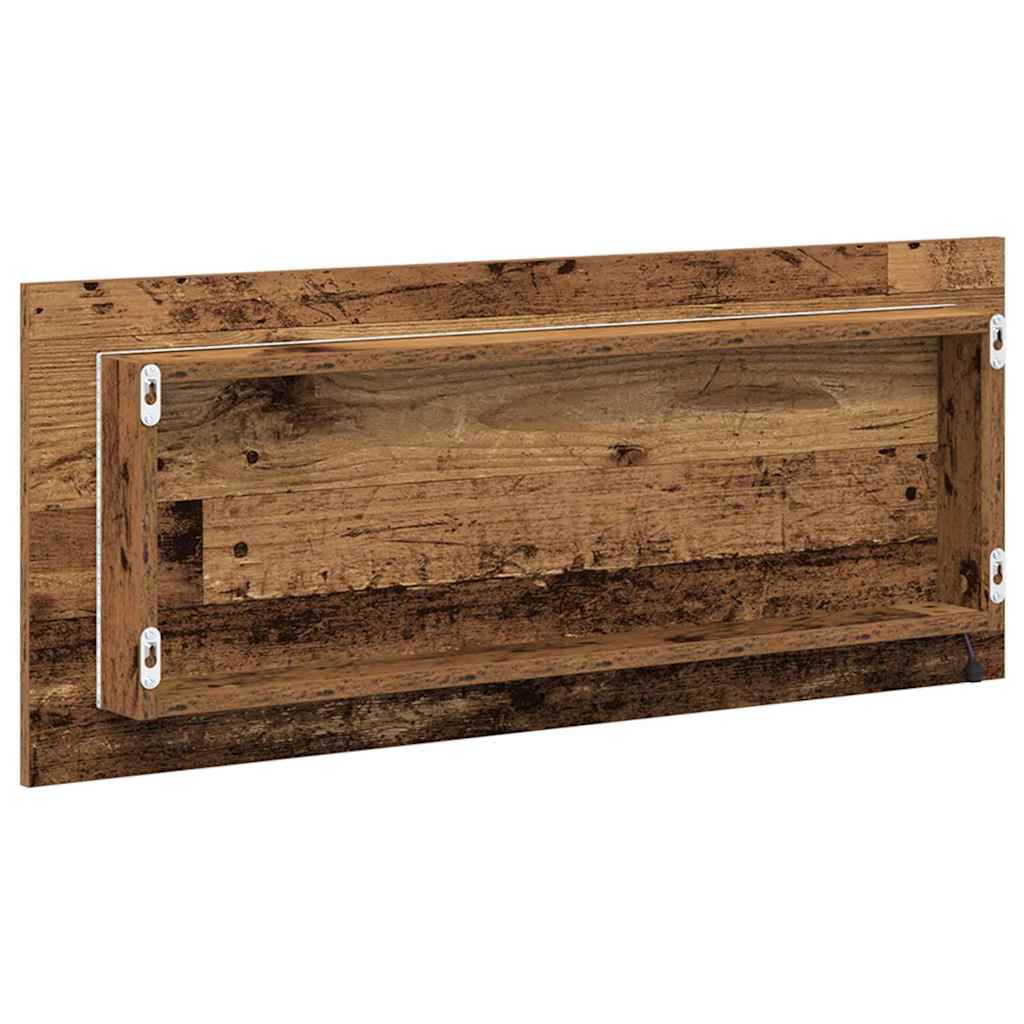 Spiegel Altholz 90 x 8,5 x 37 cm Holzwerkstoff