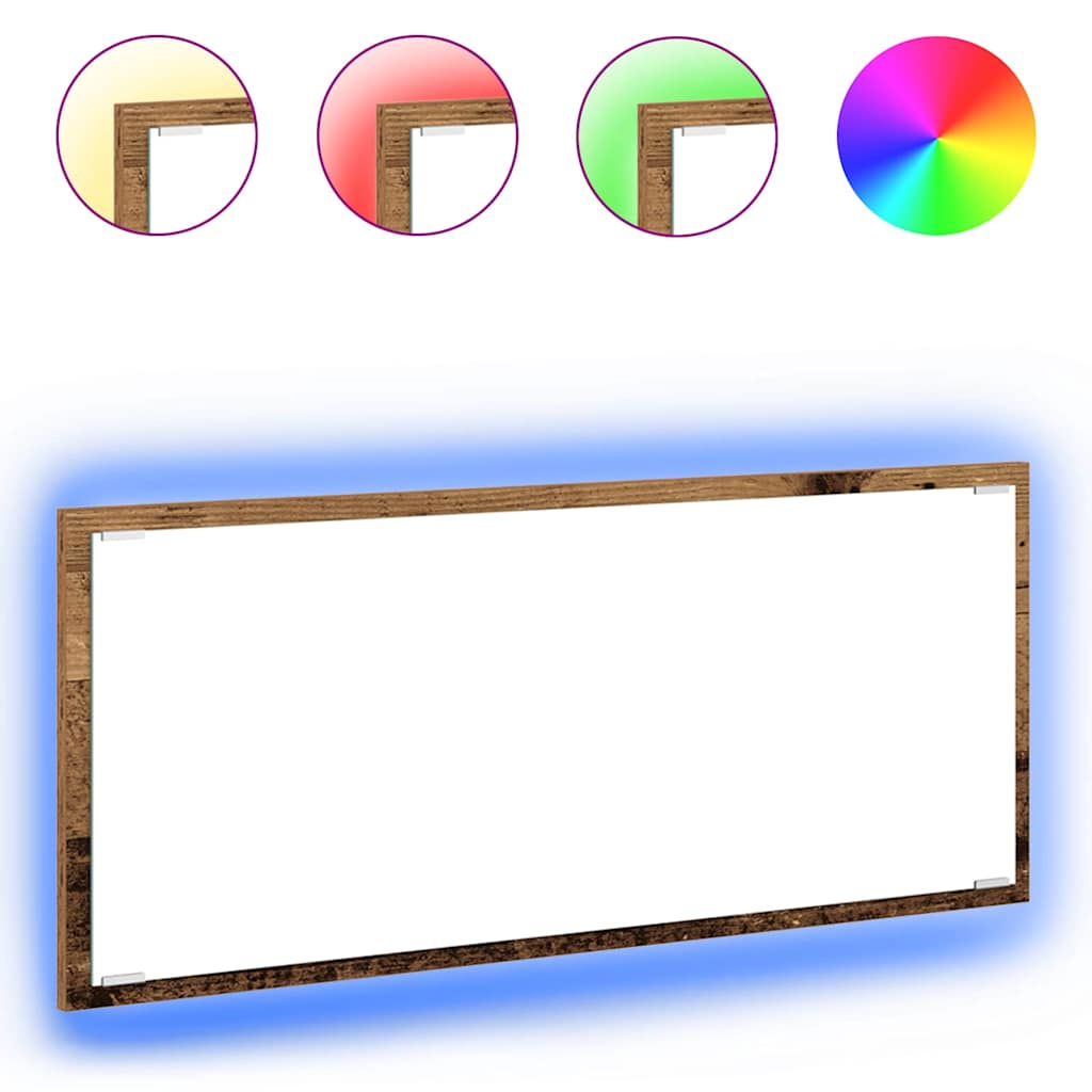 Spiegel Altholz 90 x 8,5 x 37 cm Holzwerkstoff