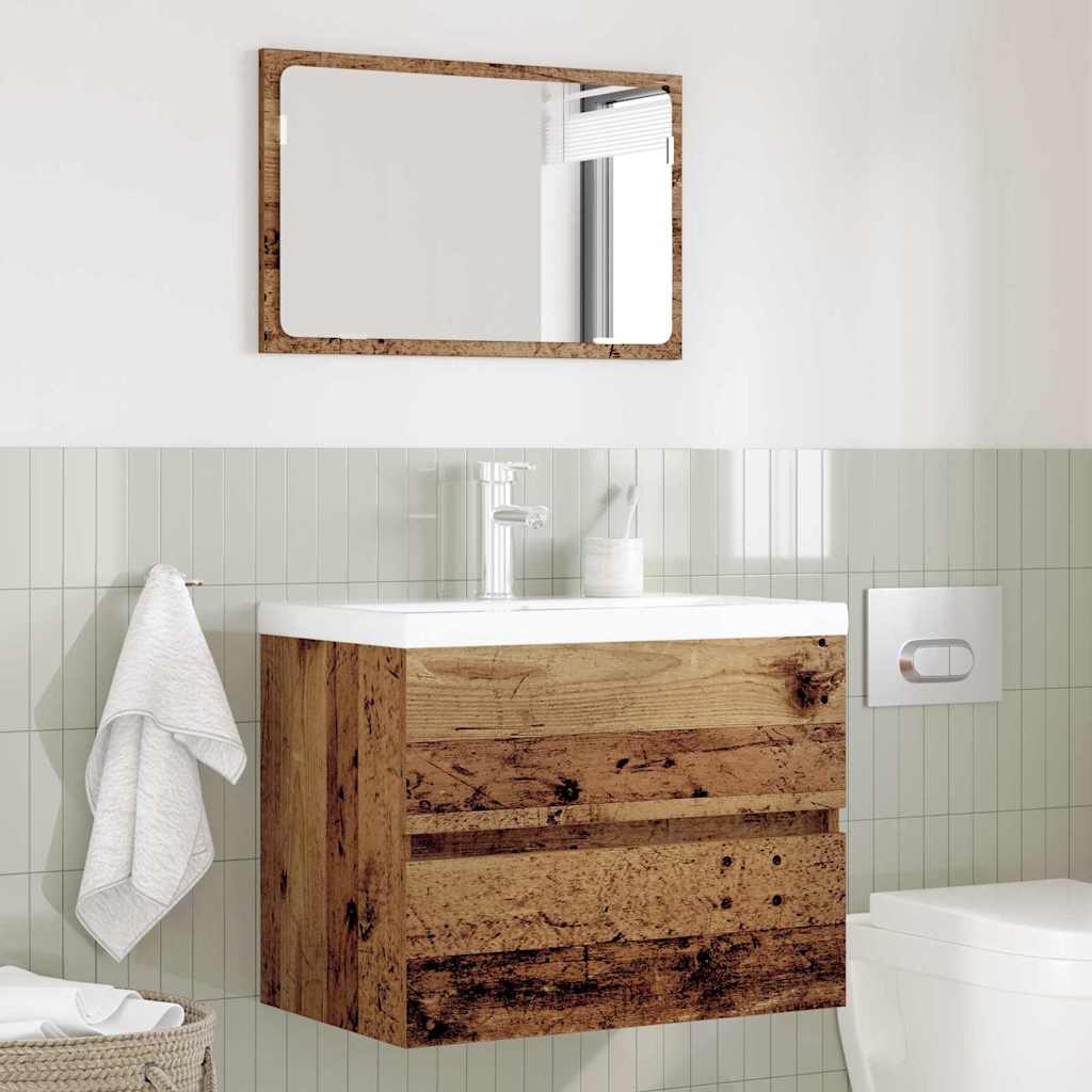 Badezimmermöbel-Set 2 stk. Altholz 57 x 37 x 45 cm