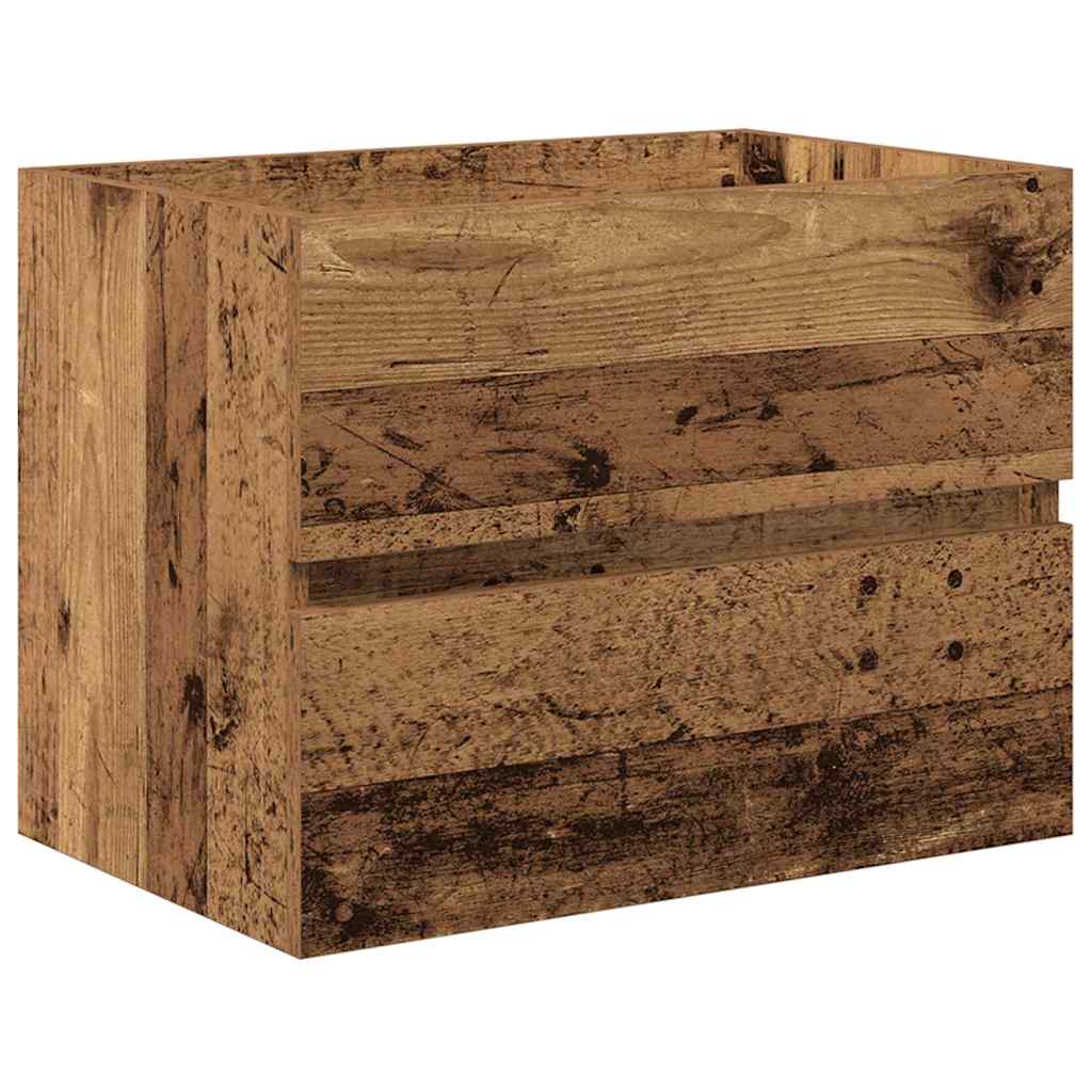 Badezimmermöbel-Set 2 stk. Altholz 57 x 37 x 45 cm