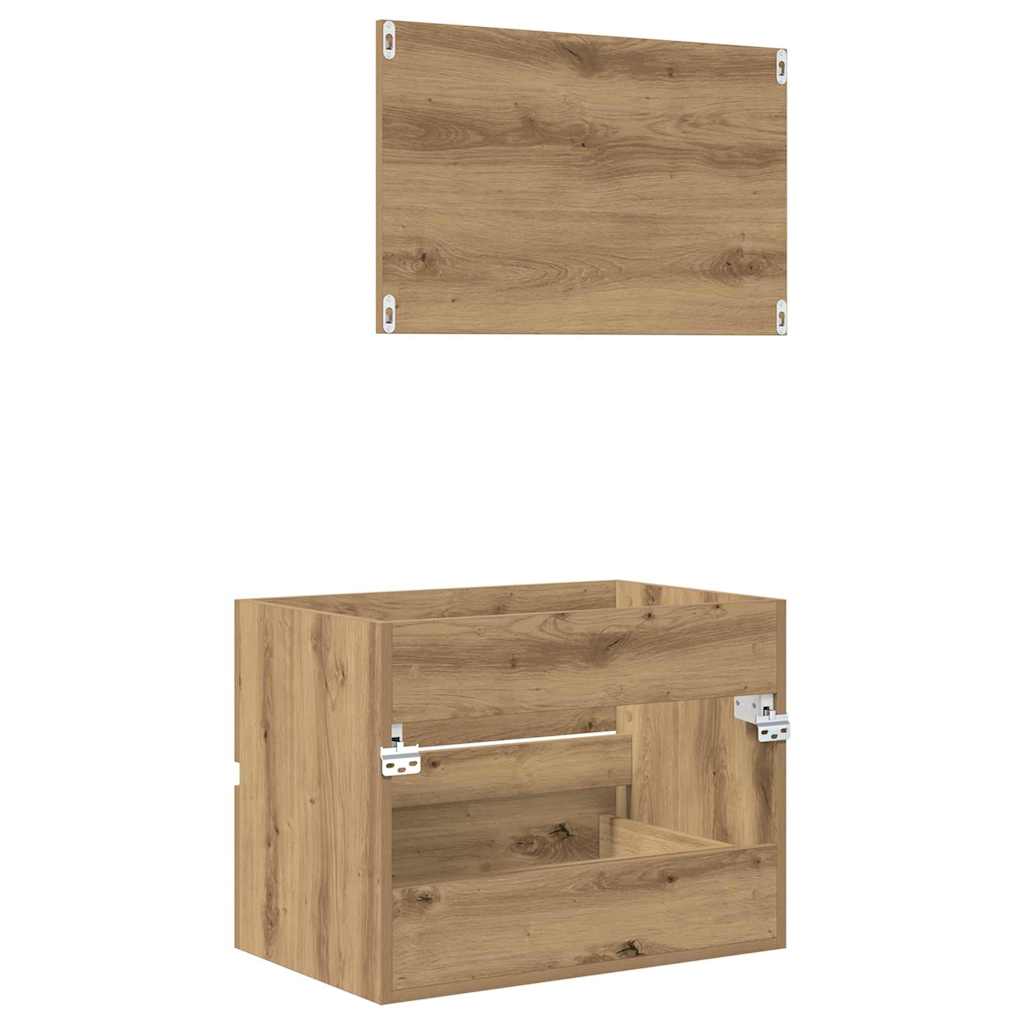 Badezimmermöbel-Set 2 Stk. Artisan-Eiche 57 x 37 x 45 cm
