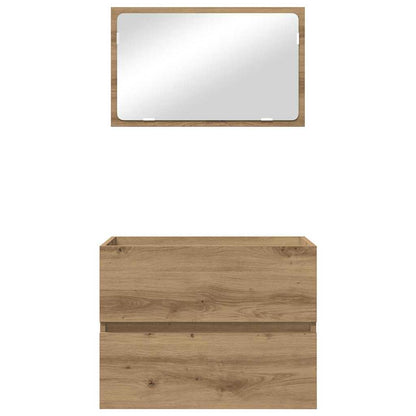 Badezimmermöbel-Set 2 Stk. Artisan-Eiche 57 x 37 x 45 cm
