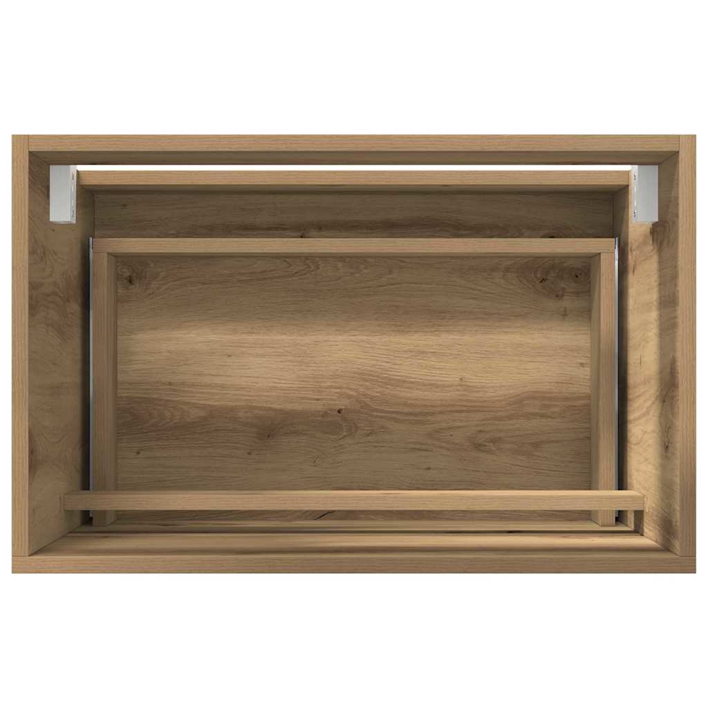 Badezimmermöbel-Set 2 Stk. Artisan-Eiche 57 x 37 x 45 cm