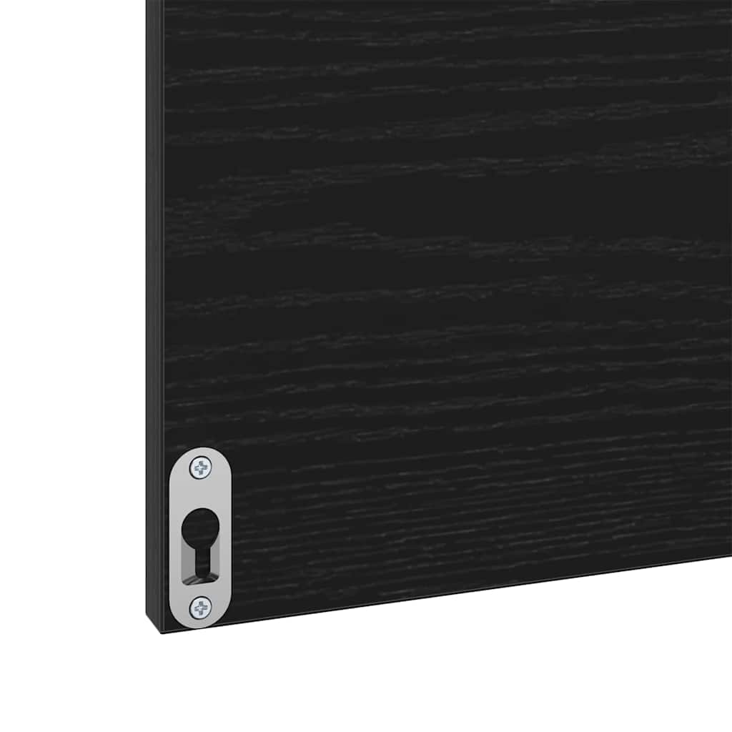 Badezimmermöbel-Set 2 stk. Schwarz Eichen-Optik 57 x 37 x 45 cm