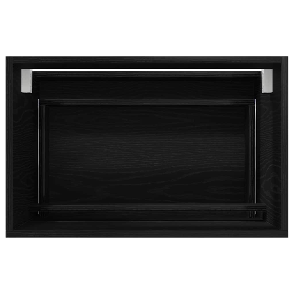 Badezimmermöbel-Set 2 stk. Schwarz Eichen-Optik 57 x 37 x 45 cm