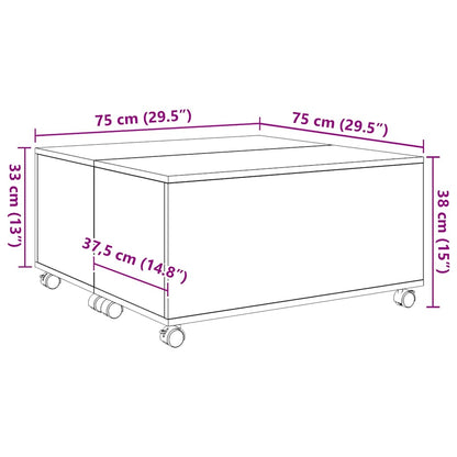 Couchtisch Artisan-Eiche 75 x 75 x 38 cm Holzwerkstoff