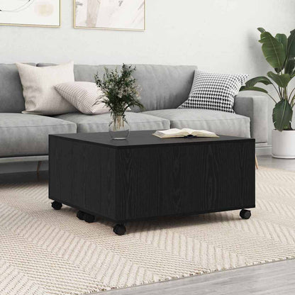 Couchtisch Schwarz Eichen-Optik 75 x 75 x 38 cm Holzwerkstoff