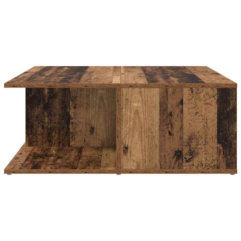 Couchtisch with Drawer Altholz 80 x 80 x 31 cm Holzwerkstoff