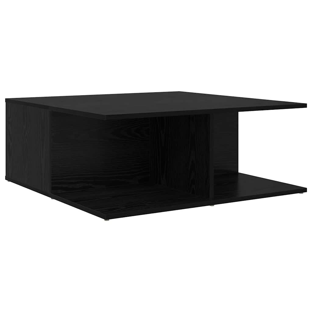 Couchtisch Schwarz Eichen-Optik 80 x 80 x 31.5 cm Holzwerkstoff