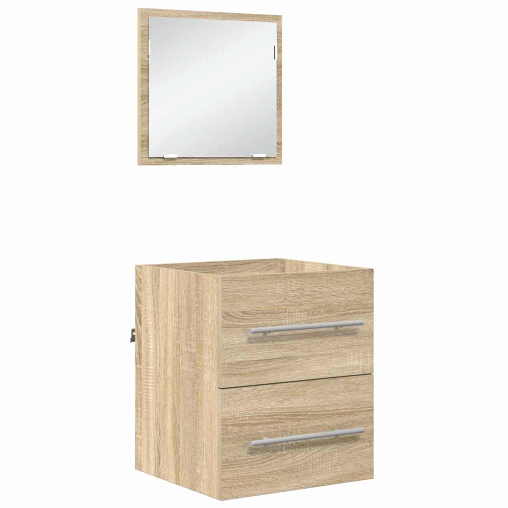 Badezimmermöbel-Set mit Schubladen Braun 41 x 38,5 x 48 cm
