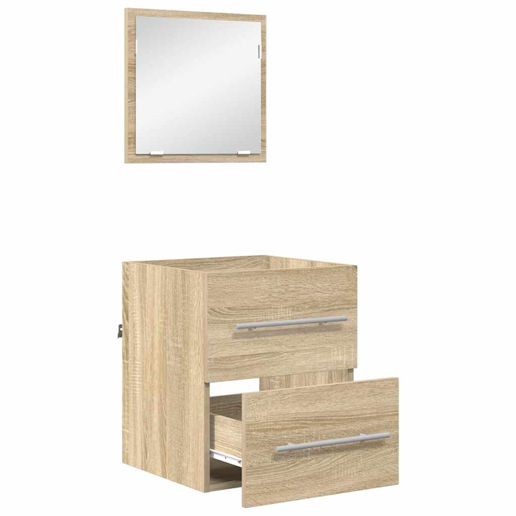 Badezimmermöbel-Set mit Schubladen Braun 41 x 38,5 x 48 cm