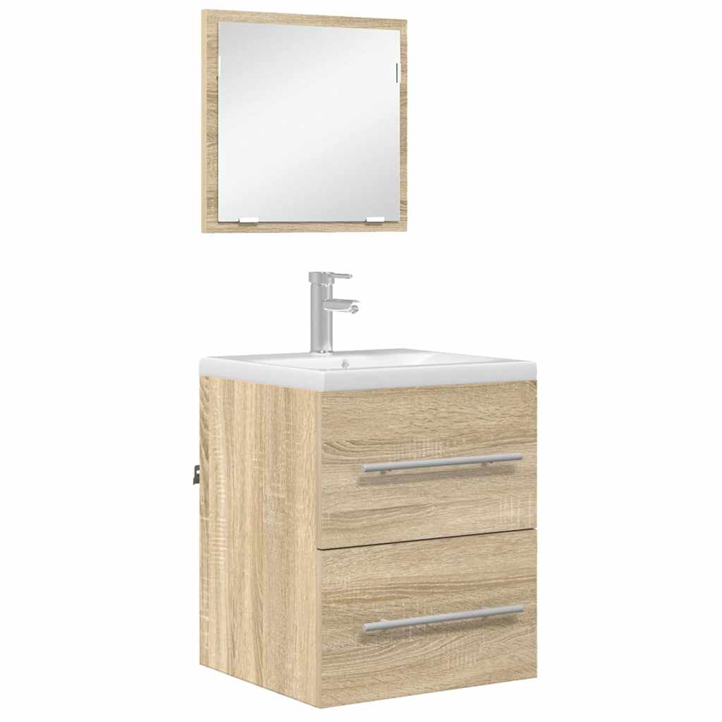 Badezimmermöbel-Set mit Schubladen Braun 41 x 38,5 x 48 cm