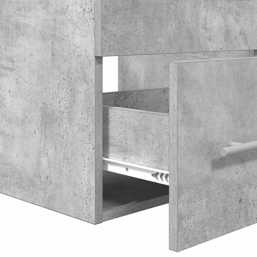 Badezimmermöbel-Set Grau 41 x 38,5 x 48 cm Sperrholz und Metall