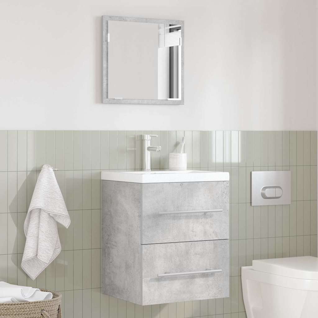 Badezimmermöbel-Set Grau 41 x 38,5 x 48 cm Sperrholz und Metall