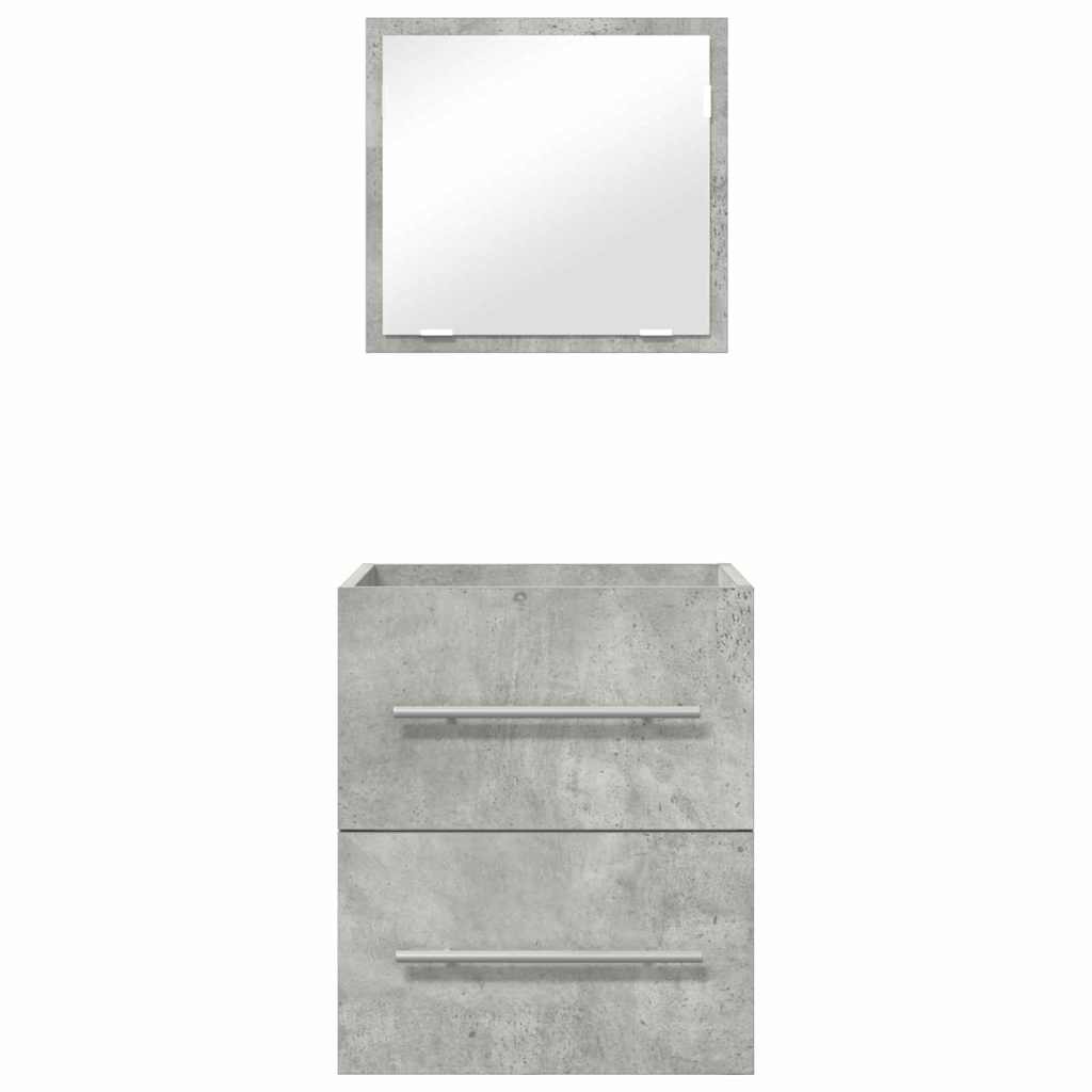 Badezimmermöbel-Set Grau 41 x 38,5 x 48 cm Sperrholz und Metall