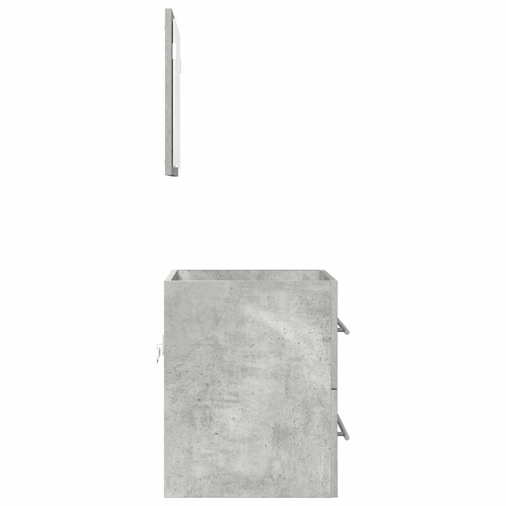 Badezimmermöbel-Set Grau 41 x 38,5 x 48 cm Sperrholz und Metall