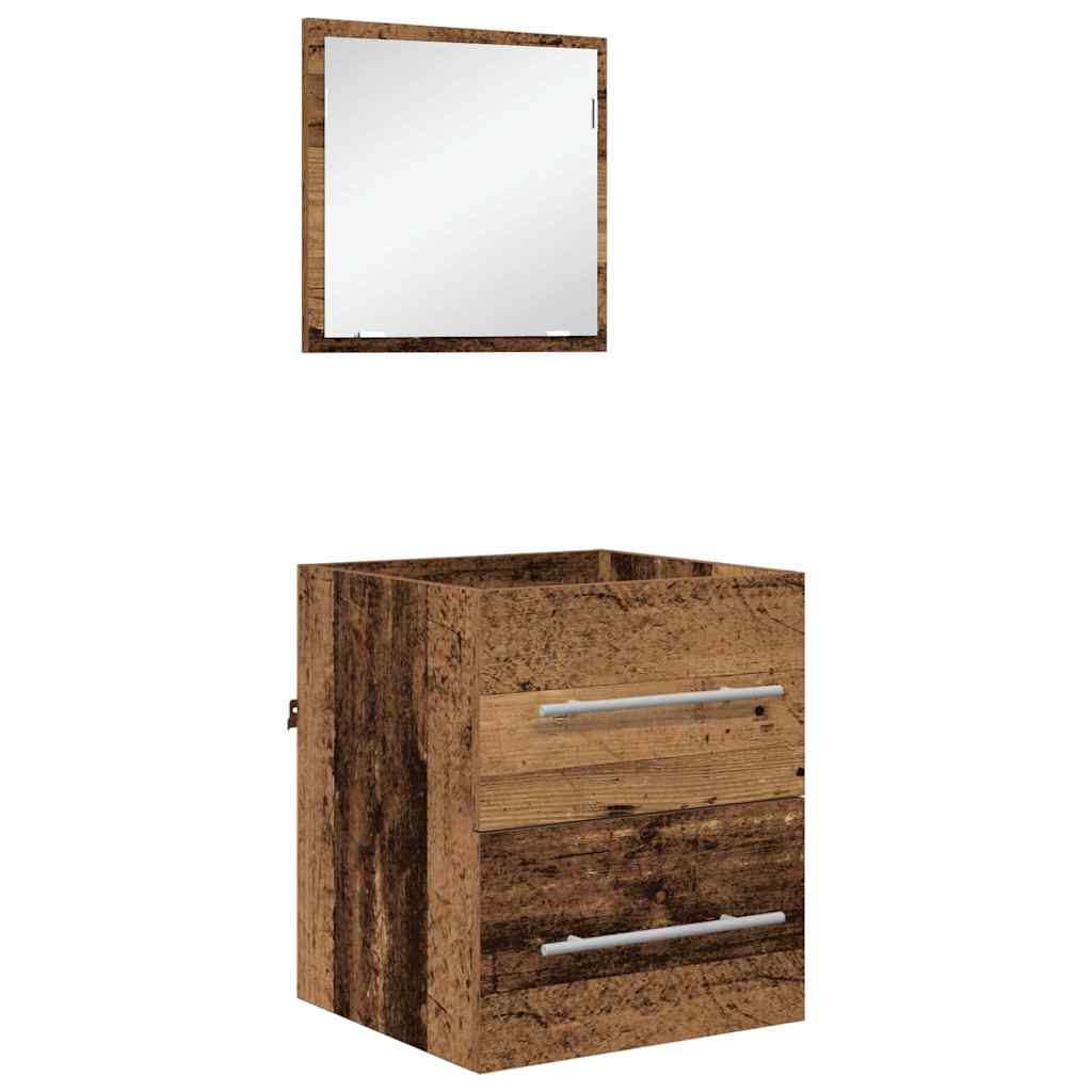 Badezimmermöbel-Set mit Schubladen Braun 41 x 38,5 x 48 cm