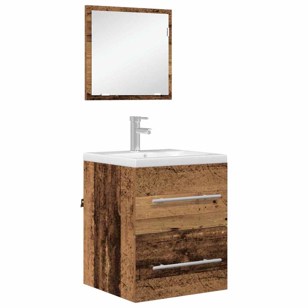 Badezimmermöbel-Set mit Schubladen Braun 41 x 38,5 x 48 cm