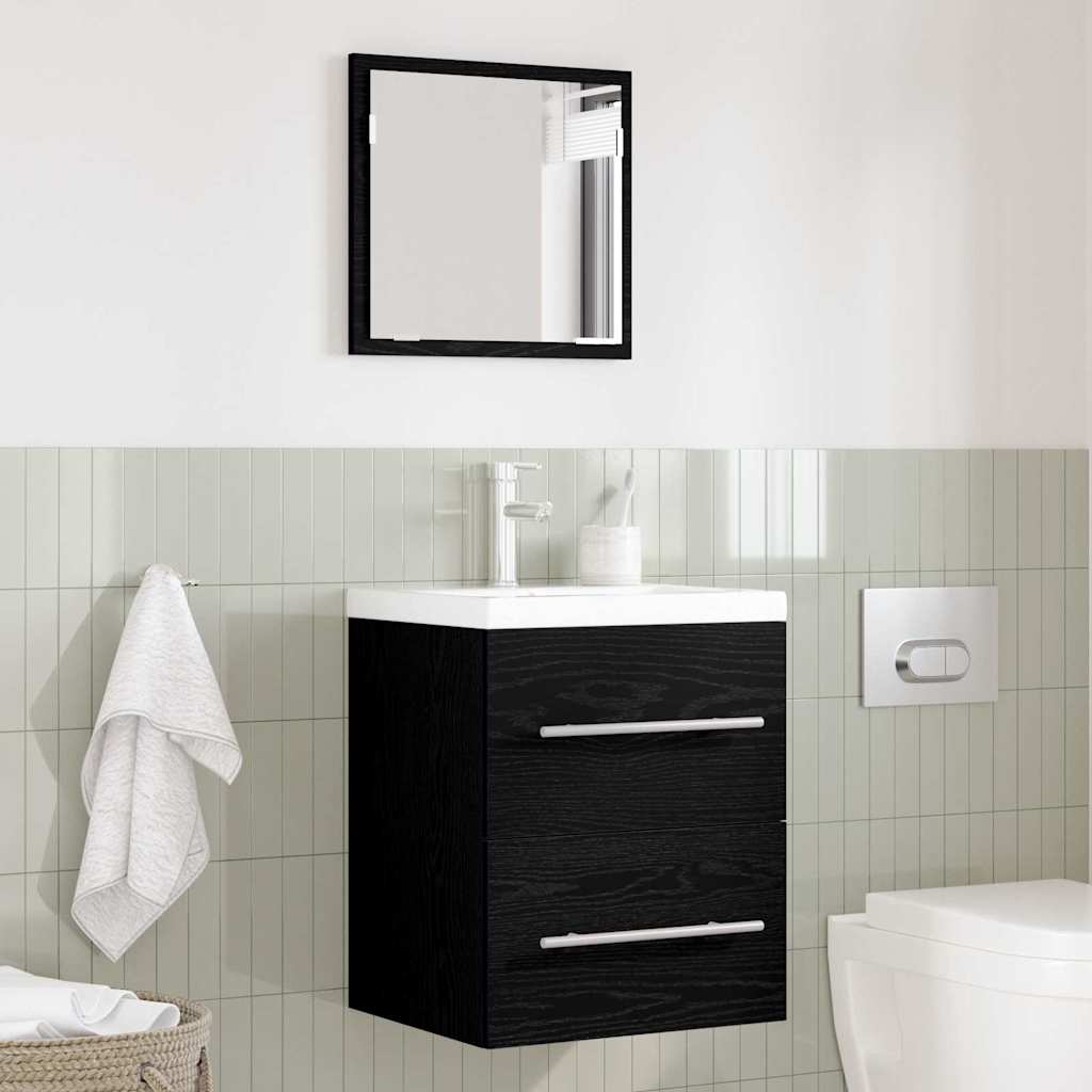 Badezimmermöbel-Set mit Schubladen Schwarz 41 x 38,5 x 48 cm