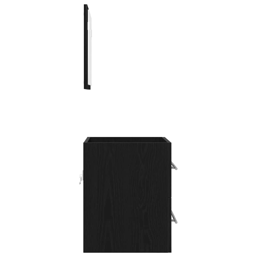 Badezimmermöbel-Set mit Schubladen Schwarz 41 x 38,5 x 48 cm