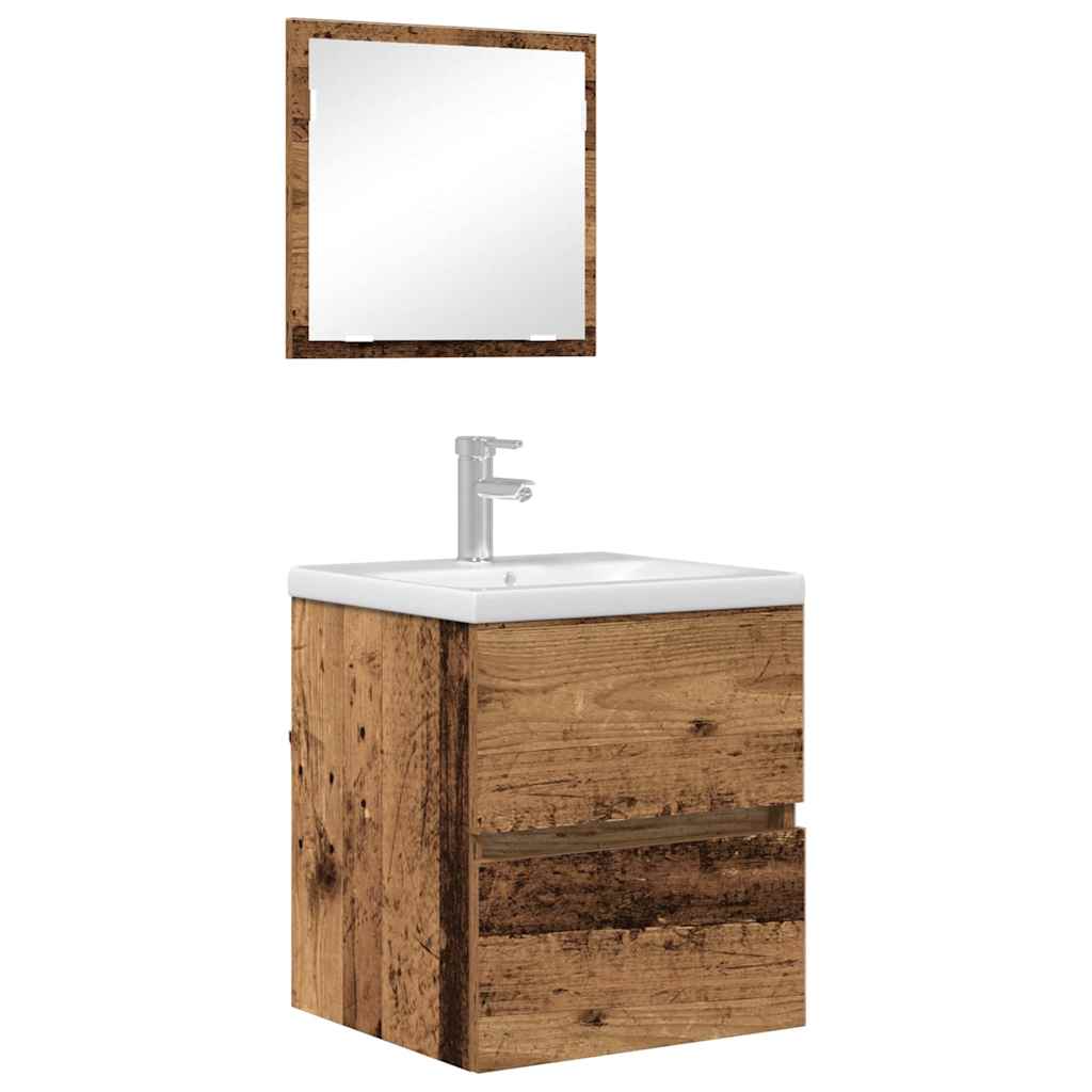 Badezimmerschrank Altholz 41 x 38,5 x 45 cm Holzwerkstoff
