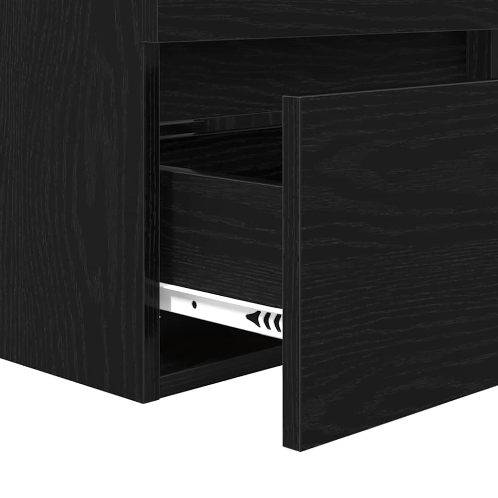 Badezimmerschrank Schwarz Eichen-Optik 41 x 38,5 x 45 cm