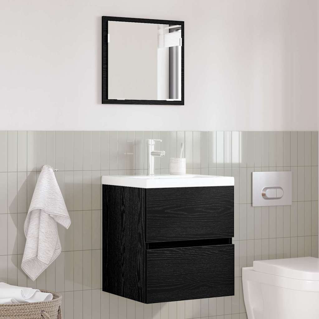Badezimmerschrank Schwarz Eichen-Optik 41 x 38,5 x 45 cm